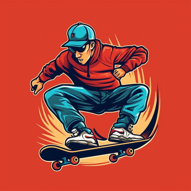 Skateboard-Cartoon-Logo