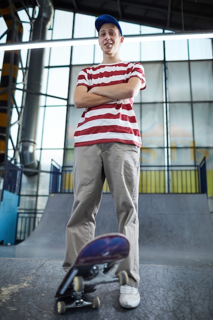 Skateboarder im Stadion