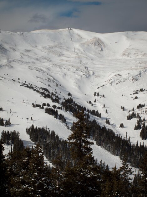 Skifahren im Loveland Basin, Colorado.