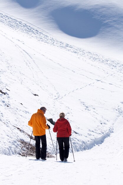 Skifahrer am Matterhorn