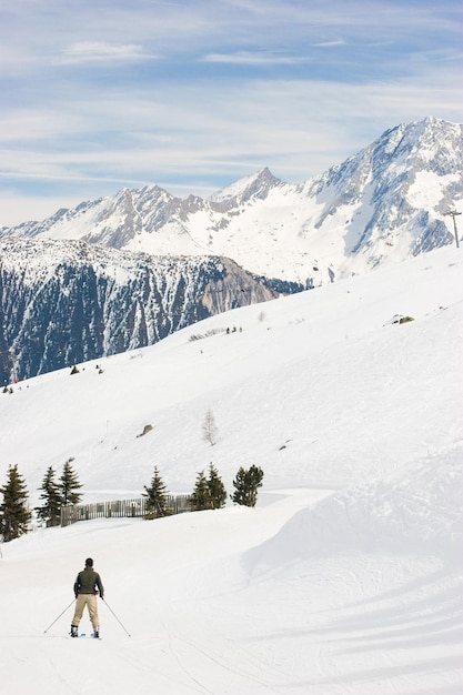 Skifahrer auf der Strecke