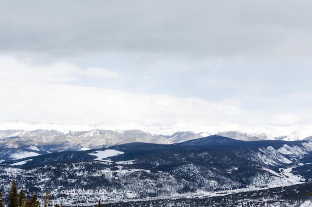 Skigebiet Breckenridge im Winter.