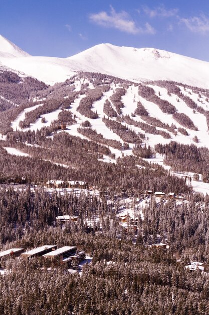 Skigebiet Breckenridge im Winter.