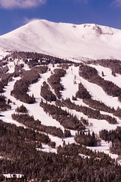 Skigebiet Breckenridge im Winter.