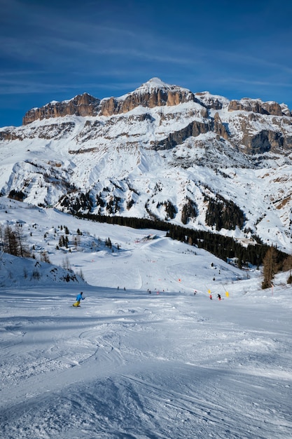 Skigebiet in Dolomiten, Italien