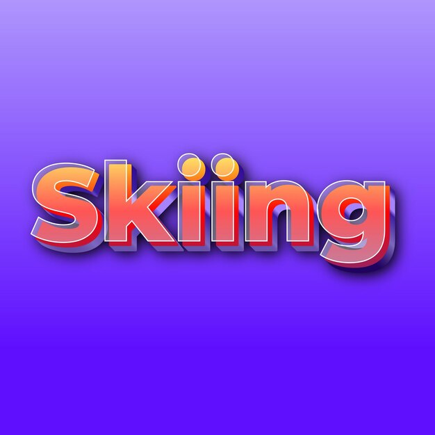 SkiingText-Effekt JPG-Farbverlauf lila Hintergrundkartenfoto