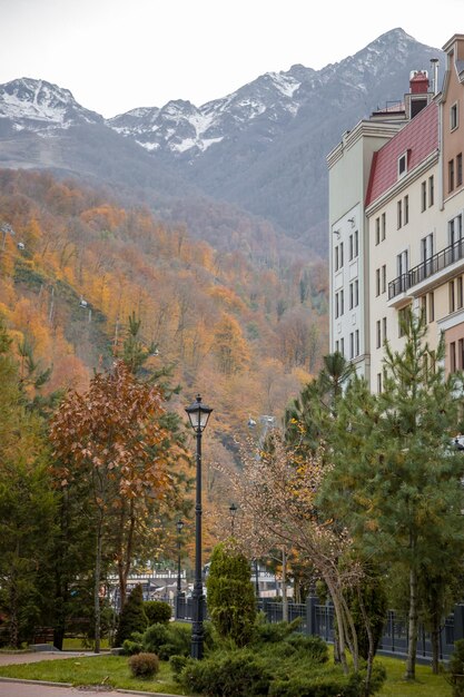 Skiort im Hochgebirge