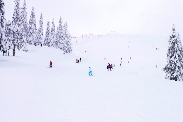 Skipiste im Winter