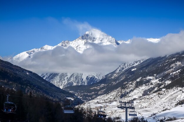 Skipisten von Val Cenis in den französischen Alpen