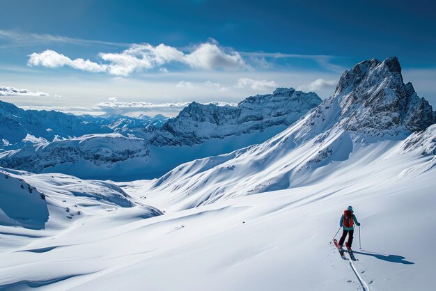 Skitouren in alpiner Landschaft