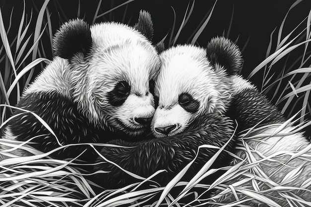 Skizze eines Pandas