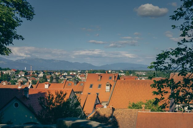 Foto skofja loka eslovênia antigo centro da cidade viagens na europa