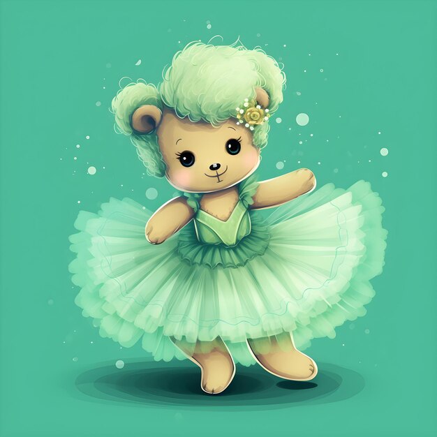 Skurrile Teddy-Ballerina-Clipart