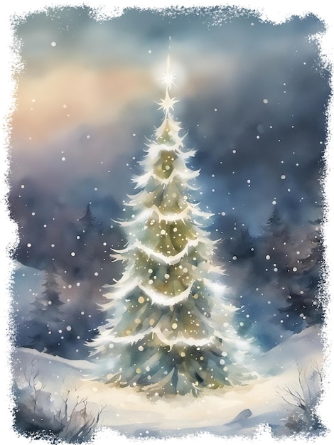 Skurrile Weihnachtsbäume-Illustration