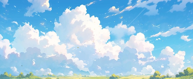 Sky Cumulus Clouds Meadow Soft Cotton Plush Cartoon Estilo Anime