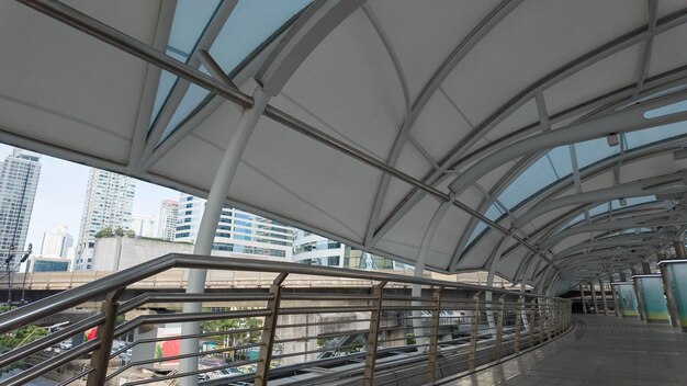 Sky Walk Architektur Brücke weiße Hintergrundfarbe Gebäude Geschäft Stadt Bau Ziel