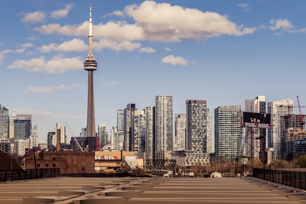 Skyline architectura e edifícios em toronto canadá