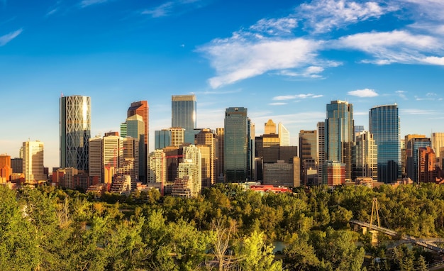 Skyline da cidade de Calgary no Canadá