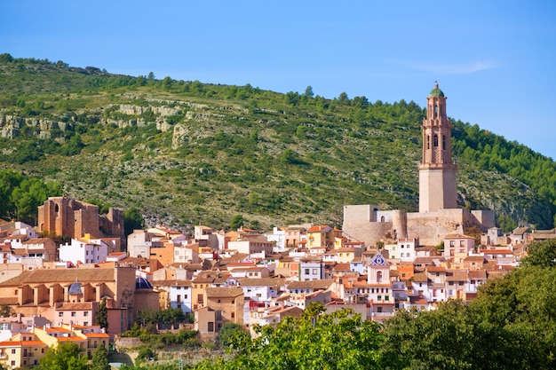 Skyline de jerica castellon aldeia no alto palancia de espanha