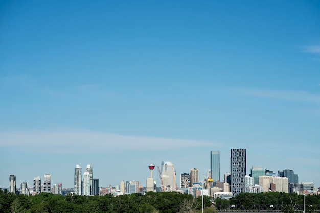 Skyline der Innenstadt von Calgary im Geschäftsviertel