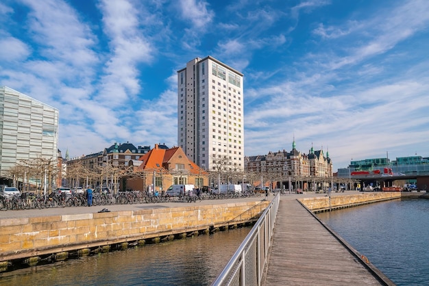 Skyline der Innenstadt von Kopenhagen in Dänemark