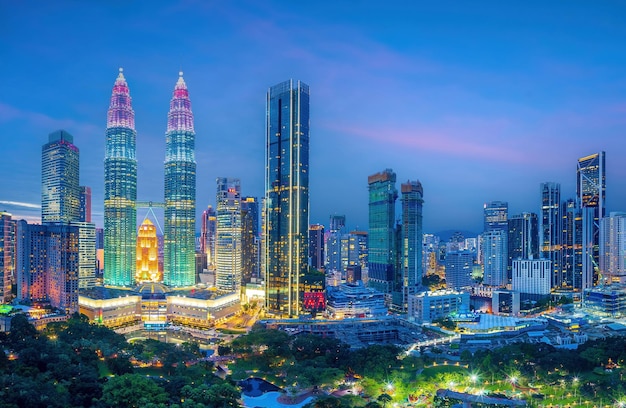 Skyline der Innenstadt von Kuala Lumpur, Malaysia