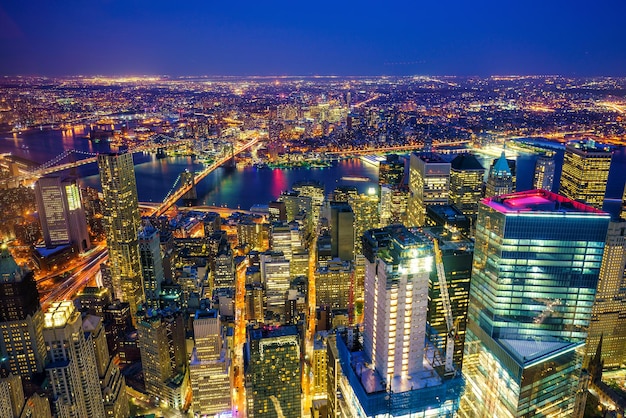 Skyline der Innenstadt von New York City Manhattan