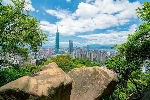 Skyline der Innenstadt von Taipei in Taiwan