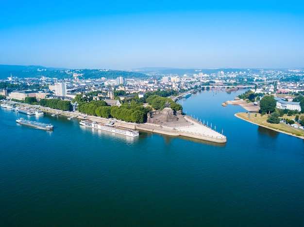 Skyline der Stadt Koblenz in Deutschland