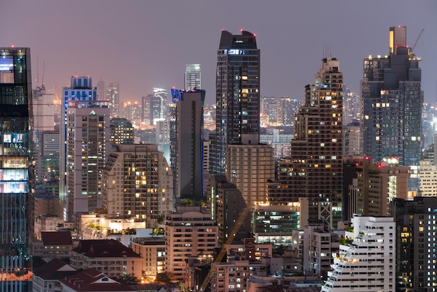 Skyline der Stadt und Wolkenkratzer Bangkok Thailand Schöne Aussicht in Bangkok