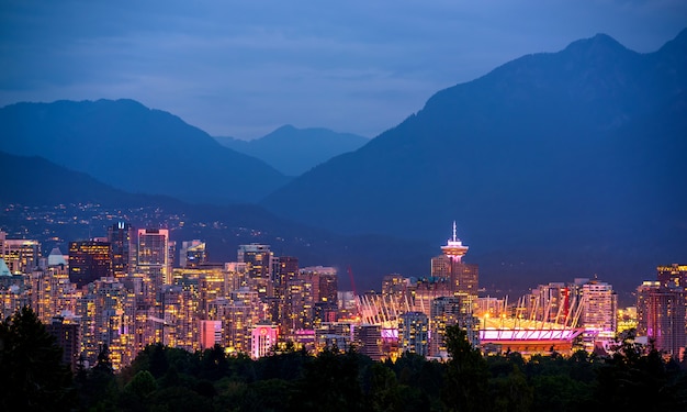 Skyline der Stadt Vancouver, British Columbia, Kanada