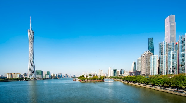 Skyline der städtischen Architekturlandschaft in Guangzhou