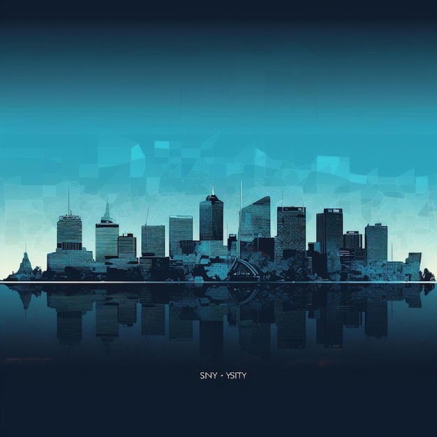 Skyline-Hintergrund-Vektorillustration der Stadt