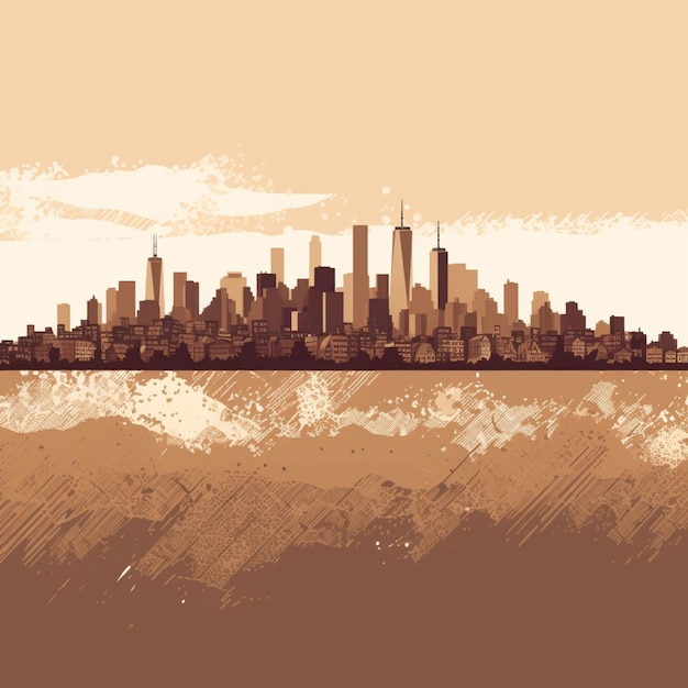 Skyline-Hintergrund-Vektorillustration der Stadt