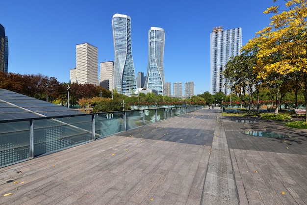 Foto skyline panorâmica e edifícios