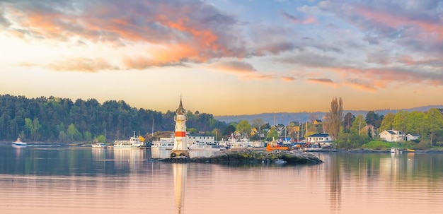 Skyline-Stadtbild der Innenstadt von Oslo in Norwegen