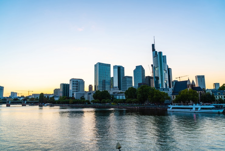 Foto skyline von frankfurt am main