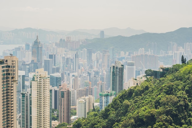 Skyline von Hongkong. Blick vom Victoria Peak.