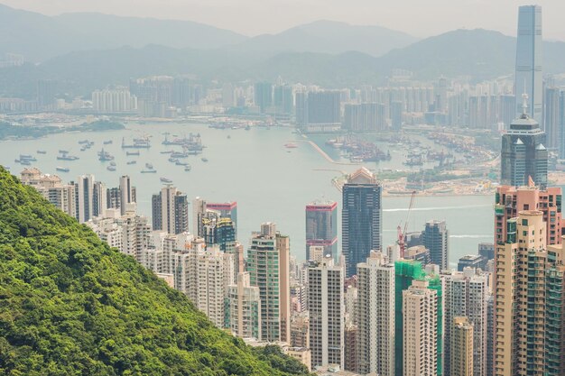 Skyline von Hongkong. Blick vom Victoria Peak.