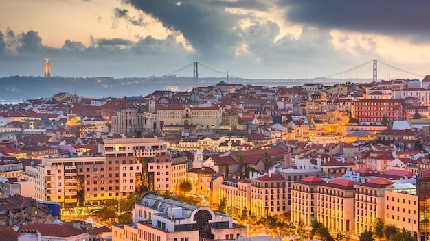 Skyline von Lissabon Portugal