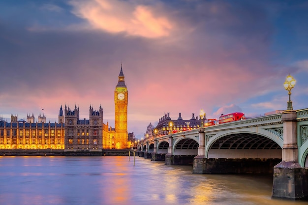 Skyline von London mit Big Ben und Houses of Parliament Stadtbild in Großbritannien