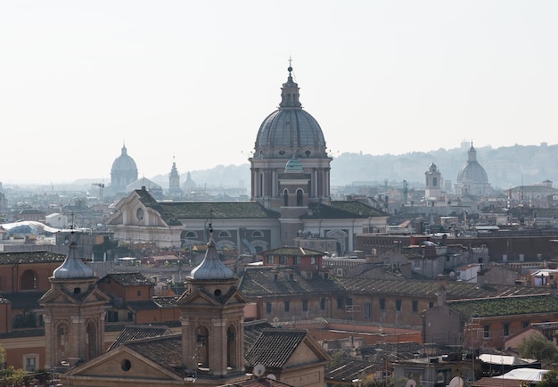 Skyline von Rom in Richtung San Carlo al Corso