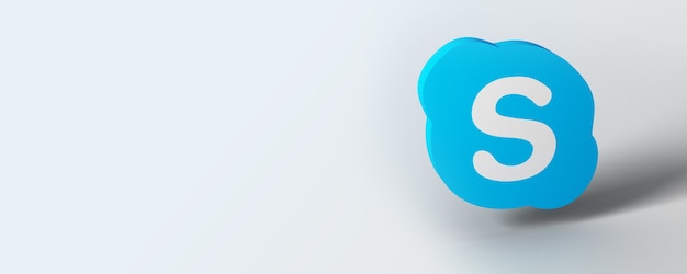 Skype-Logo-Banner mit weißem Hintergrund