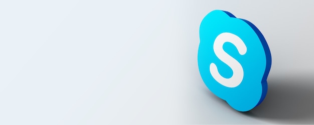 Skype-Logo mit weißem Hintergrund