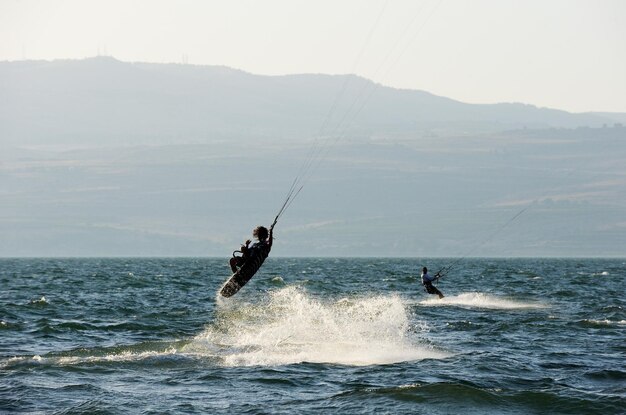 Skysurf no lago Kinneret