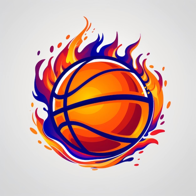 Slam Dunk in Style Modelo de logotipo de basquete vetorial de alta qualidade