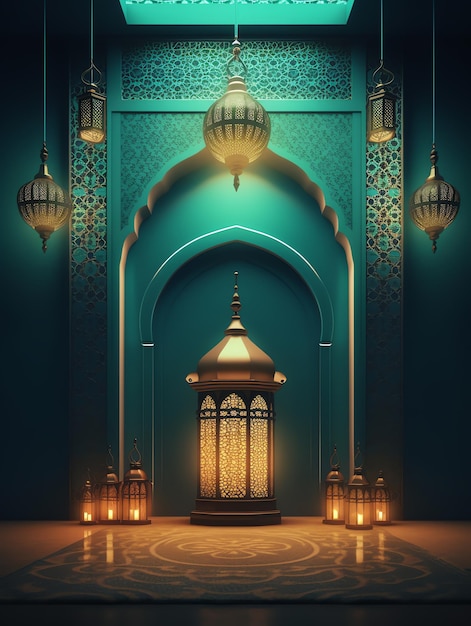 slamisches Eid al-Fitr-Banner im zeitgenössischen Design Ramadan
