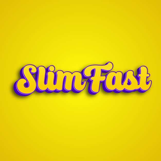 Foto slimfast tipografia 3d design amarelo rosa branco fundo foto jpg.