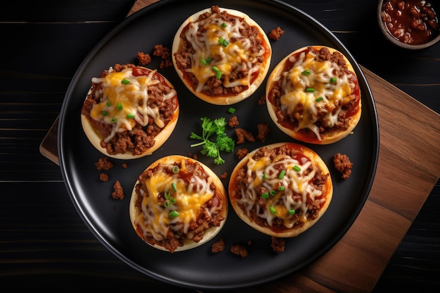 Sloppy-Joe-Cups mit Hackfleischzwiebeln und Käse