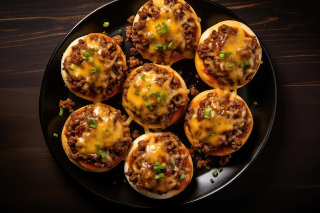 Sloppy-Joe-Cups mit Hackfleischzwiebeln und Käse